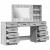 Masă de Machiaj 3 pcs Gri 40 x 41 x 135 cm Lemn compozit GartenMobel Dekor