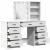 Masă de Machiaj 3 pcs Alb 40 x 41 x 135 cm Lemn compozit GartenMobel Dekor