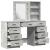 Masă de Machiaj 3 pcs Gri 40 x 41 x 135 cm Lemn compozit GartenMobel Dekor