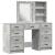 Masă de Machiaj 3 pcs Gri 40 x 41 x 135 cm Lemn compozit GartenMobel Dekor