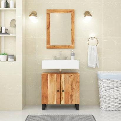 Dulap de chiuvetă 62x33x58 cm lemn masiv acacia & lemn compozit GartenMobel Dekor