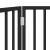 Poartă pentru câini pliabilă 2 panouri negru, 160 cm, lemn plop GartenMobel Dekor