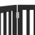 Poartă pentru câini pliabilă 3 panouri negru, 150 cm, lemn plop GartenMobel Dekor