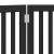 Poartă pentru câini pliabilă 3 panouri negru, 150 cm, lemn plop GartenMobel Dekor