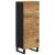 Dulap înalt cu 3 uși, 40x33x110 cm, lemn masiv mango și fier GartenMobel Dekor