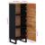 Dulap înalt cu 3 uși, 40x33x110 cm, lemn masiv de acacia & fier GartenMobel Dekor