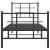 Cadru pat metalic cu tăblii de cap/picioare, negru, 75x190 cm GartenMobel Dekor