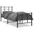 Cadru pat metalic cu tăblii de cap/picioare, negru, 75x190 cm GartenMobel Dekor