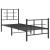 Cadru pat metalic cu tăblii de cap/picioare, negru, 75x190 cm GartenMobel Dekor