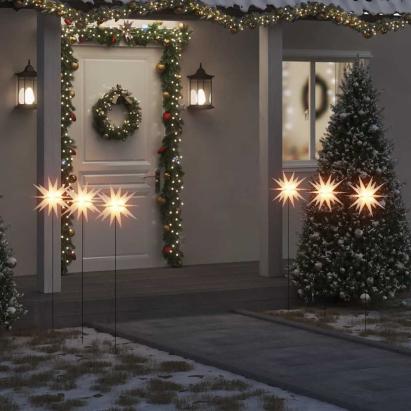Lumini de Crăciun cu vârfuri LED 3 buc. alb 35 cm pliabil GartenMobel Dekor