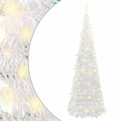 Brad de Crăciun artificial pop-up 100 LED-uri alb 150 cm GartenMobel Dekor