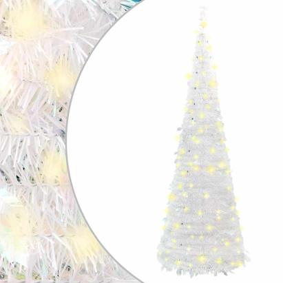 Brad de Crăciun artificial pop-up 200 LED-uri Alb 210 cm GartenMobel Dekor