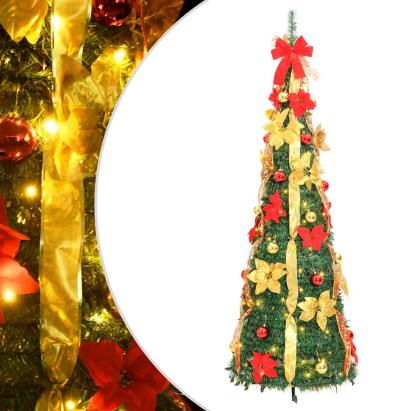 Brad de Crăciun artificial pop-up 100 LED-uri verde 150 cm GartenMobel Dekor