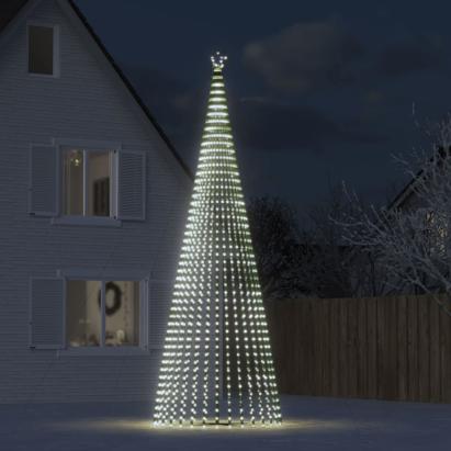 Pom de Crăciun LED 1544 LED-uri Alb Rece 500 cm GartenMobel Dekor