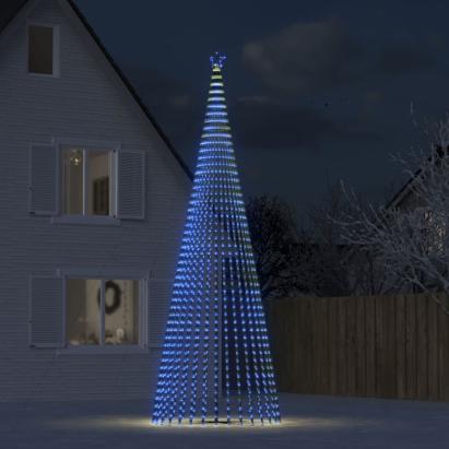 Pom de Crăciun LED 1544 LED-uri Albastru 500 cm GartenMobel Dekor