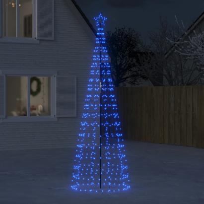 Pom de Crăciun LED cu țepi 570 LED-uri Albastru 300 cm GartenMobel Dekor