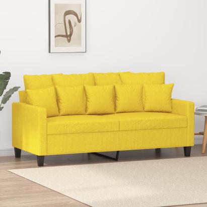 Canapea cu 2 locuri, galben deschis, 140 cm, material textil GartenMobel Dekor