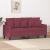 Canapea cu 2 locuri, roșu vin, 140 cm, material textil GartenMobel Dekor