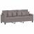 Canapea cu 3 locuri, taupe, 180 cm, material textil GartenMobel Dekor
