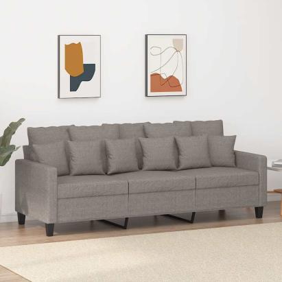 Canapea cu 3 locuri, taupe, 180 cm, material textil GartenMobel Dekor