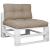 Perne de paleți, 2 buc., gri taupe, material textil GartenMobel Dekor