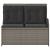 Bancă de grădină rabatabilă cu perne, gri, poliratan GartenMobel Dekor
