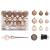 Brad Crăciun pre-iluminat cu set globuri, negru, 120 cm, PVC GartenMobel Dekor