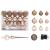 Brad Crăciun pre-iluminat cu set globuri, negru, 150 cm, PVC GartenMobel Dekor