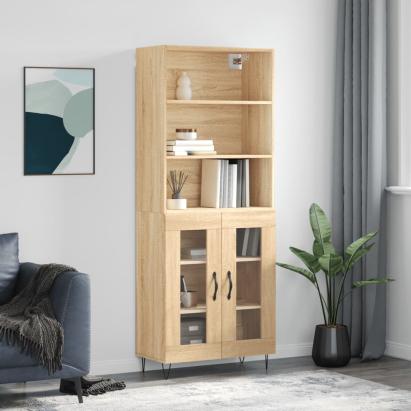Dulap înalt, stejar sonoma, 69,5x34x180 cm, lemn compozit GartenMobel Dekor