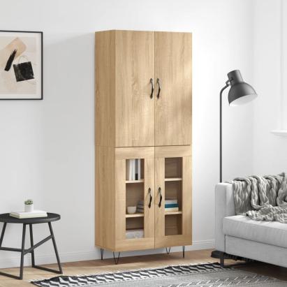 Dulap înalt, stejar sonoma, 69,5x34x180 cm, lemn compozit GartenMobel Dekor
