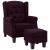 Fotoliu cu taburet pentru picioare, violet, material textil GartenMobel Dekor
