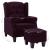 Fotoliu cu taburet pentru picioare, violet, material textil GartenMobel Dekor