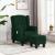 Fotoliu de masaj cu taburet, verde închis, material textil GartenMobel Dekor