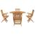 Set de masă pentru grădină 5 pcs Maro Lemn masiv de tec GartenMobel Dekor