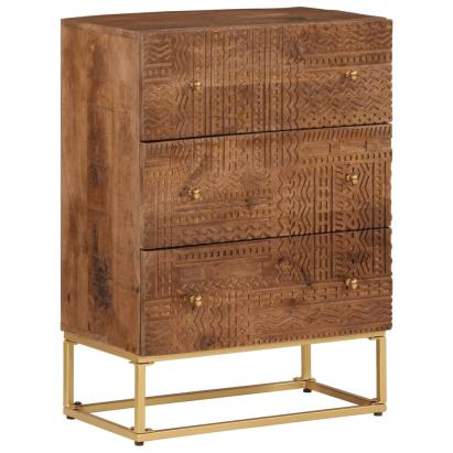 Dulap cu sertare 55x30x76 cm, lemn masiv de mango și fier GartenMobel Dekor