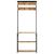 Cuier de haine cu pantofar, 68x30x182 cm, lemn masiv mango brut GartenMobel Dekor