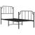 Cadru pat metalic cu tăblii de cap/picioare , negru, 75x190 cm GartenMobel Dekor