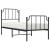 Cadru pat metalic cu tăblii de cap/picioare , negru, 75x190 cm GartenMobel Dekor