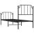 Cadru pat metalic cu tăblii de cap/picioare , negru, 75x190 cm GartenMobel Dekor
