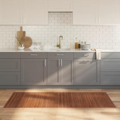 Covor dreptunghiular, maro, 80x200 cm, bambus GartenMobel Dekor