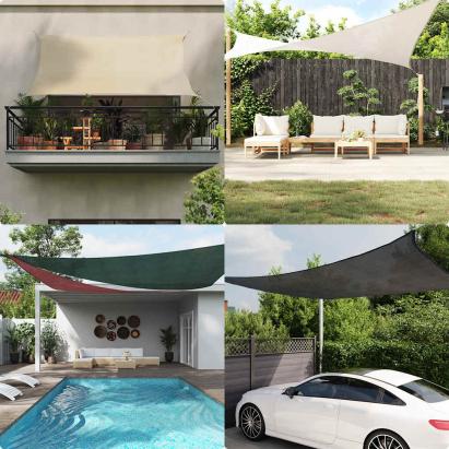 Pânză parasolar, nisipiu, triunghiular, 3x3x3 m, HDPE, 160 g/m² GartenMobel Dekor