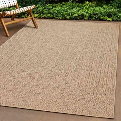 Covor ZIZUR aspect iută, 240x240cm, pentru interior și exterior GartenMobel Dekor