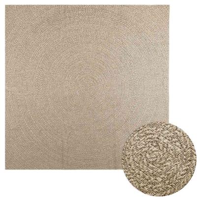 Covor ZIZUR aspect iută, 240x240cm, pentru interior și exterior GartenMobel Dekor