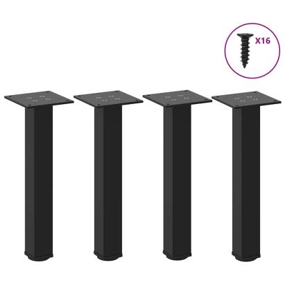 Picioare pentru măsuță de cafea, 4 buc., negru, 30-32 cm, oțel GartenMobel Dekor