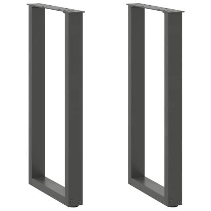 Picioare de masă consolă în formă de U, 2 buc., antracit, 28x(72-73) cm, oțel GartenMobel Dekor