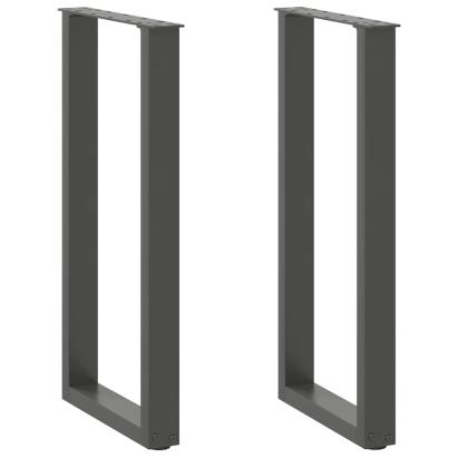 Picioare de masă consolă în formă de U, 2 buc., antracit, 38x(72-73) cm, oțel GartenMobel Dekor