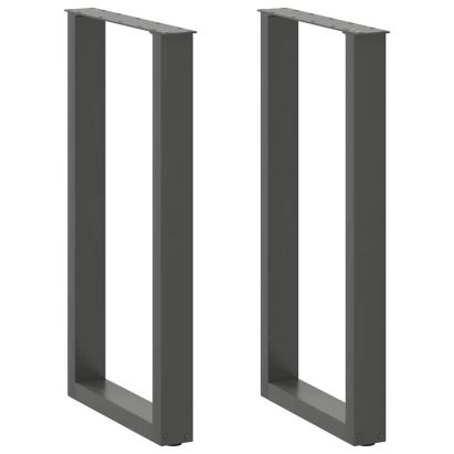 Picioare de masă de bar în formă de U, 2 buc., antracit, 50x(90-91) cm, oțel GartenMobel Dekor