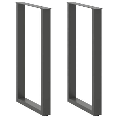 Picioare de masă de bar în formă de U, 2 buc., antracit, 60x(100-101) cm, oțel GartenMobel Dekor