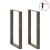 Picioare de masă de bar în formă de U, 2 buc., oțel natural, 60 x (100-101) cm GartenMobel Dekor