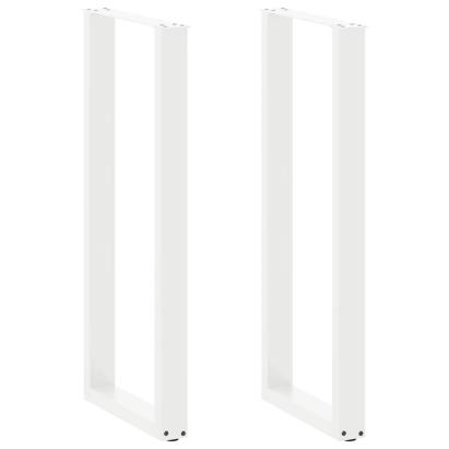 Picioare de masă de bar în formă de U, 2 buc., alb, 50x(110-111) cm, oțel GartenMobel Dekor